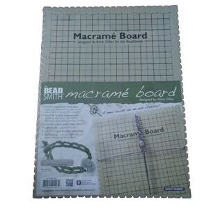 Beadsmith Macrame Board 11.5" x 15.5" Grid 10" x 14" Bracelet Knotting Projects